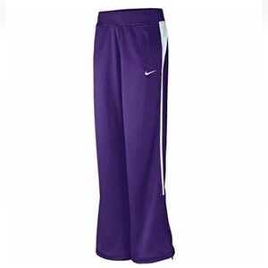 Nike Mystic Warm Up Dry Fit Purple Side Pocket White Womens Pants Size S NWOT